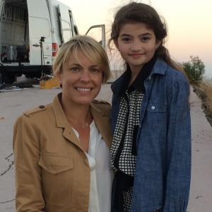 On the set of Pink Balloons with Arianne Zucker