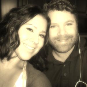 Sean Astin and I on set for an upcoming animated movie. Makeup for 