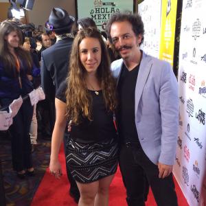 Isaac Ezban with producer and wife Miriam Mercado on the red carpet of the LA Hola Mexico Film Festival getting ready for the LA premiere of THE INCIDENT May 2015