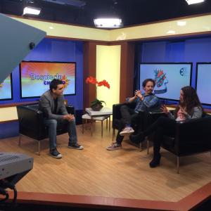 Isaac Ezban and producer Miriam Mercado on TV interview before the Chicago premiere of THE INCIDENT at the Chicago Latino Film Festival, April 2015