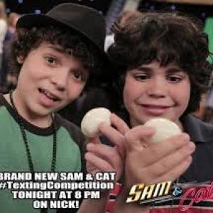 Cameron Ocasio with Cyrus Arnold in Sam  Cat on Nickelodeon