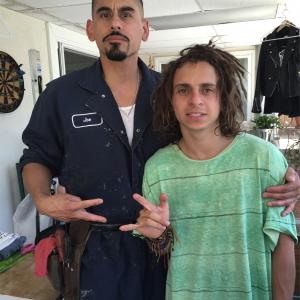 On the set of BLAST BEAT with the Amazing Moises Arias