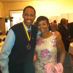 Jesse Mitchell and Vanessa Bell Calloway at the Giving Back Corporations Celebrity ToastRoast