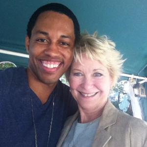 Jesse Mitchell and Dee Wallace on the set of False Memory Syndrome