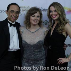 2014 San Diego Film Awards with Film Consortium Founder Jodi Cilley and actor Rudy Quintanilla