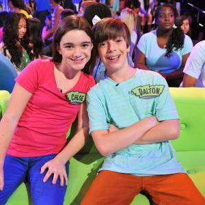 Chloe and her brother Dalton on Disneys Win Lose or Draw with Cameron Boyce and Peyton List