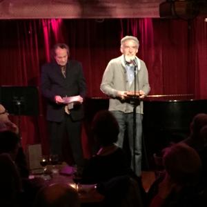 Frank De Lucia and I performing one of his poems at the Cornelia St Cafe in January 2015
