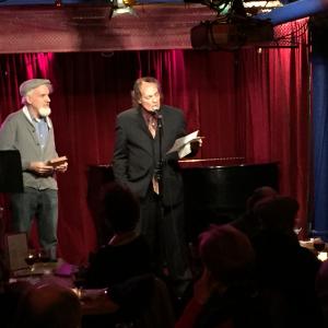 Frank De Lucia and I performing one of his poems at the Cornelia St. Cafe in January 2015.