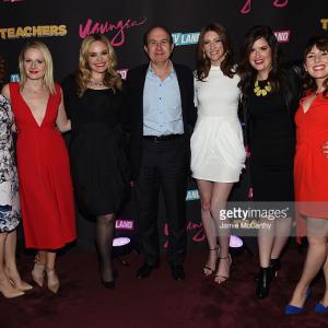 The Katydids with Viacom CEO and President, Philippe Dauman, at the Teachers/Younger Premiere Party.