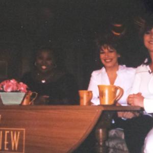 Heather on set of ABC's The View with Meredith Viera, Star Jones and Joy Behar.