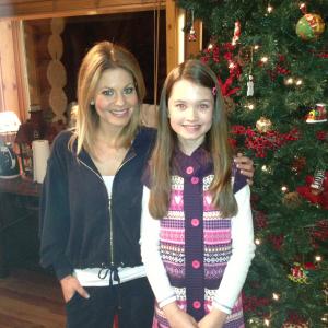 On the set of Let it Snow with Candace Cameron Bure