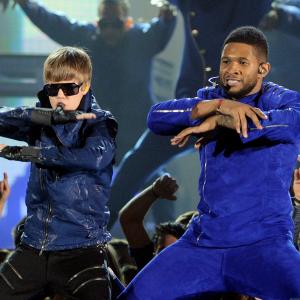 Usher Raymond and Justin Bieber