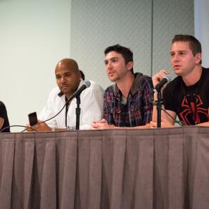 Adam Flores, Vincent M. Ward, Carter, and Ed Ricker at a Q&A following Live Evil's screening at Stan Lee's Comikaze Expo.