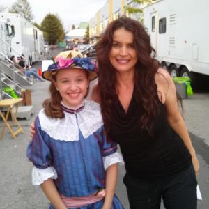 On the set of Witches of East End with Julia Ormond who plays Joanna Beauchamp