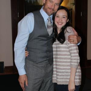 With James Tupper on set of My Sweet Audrina
