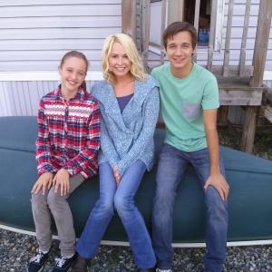 On set of Paper Angels with Josie Bissett and Rustin Gresiuk