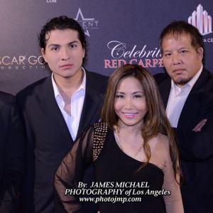 John Wusah, Chris Gonzales, Tracy Mcnulty and Craig C. Chen at Oscar Viewing party event 2013