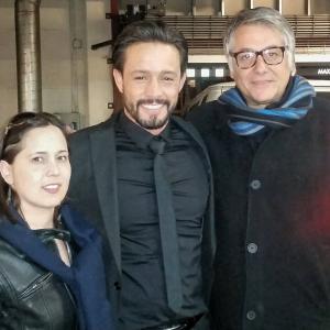 Diana Mejia, David Villada and Mario Pupparro on set of Bandolero