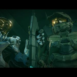 Still of Steve Downes and Brittany Uomoleale in Halo 5 Guardians 2015