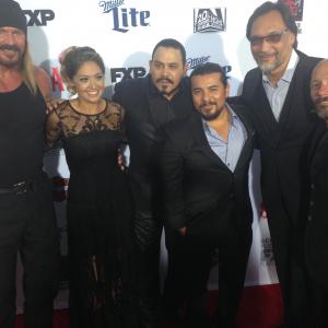 FXs Sons Of Anarchy Premiere with fellow cast members Rusty Coones Emilio Rivera Jacob Vargas Jimmy Smitts and Michael Ornstein