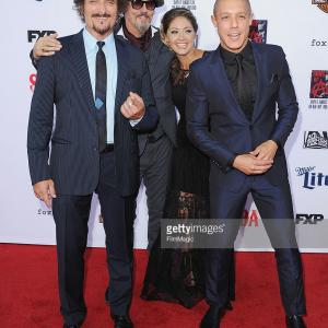 FXs Sons Of Anarchy Premiere with fellow cast members Kim Coates Tommy Flanagan and Theo Rossi