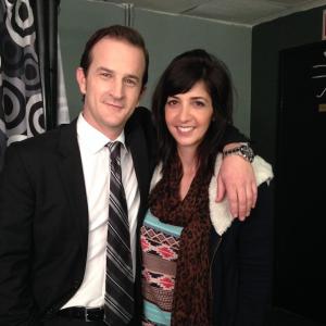 Suzanne Cotsakos and Richard Speight Jr on the set of The Evil Gene 2013