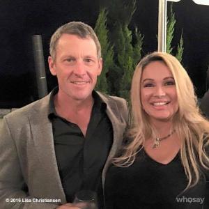 WhoSay caught seven-time Tour de France winner Lance Armstrong with superstar of Success Lisa Christiansen supporting Meals on Wheels at the celebrity chef dinner hosted by Hotel Domestique.