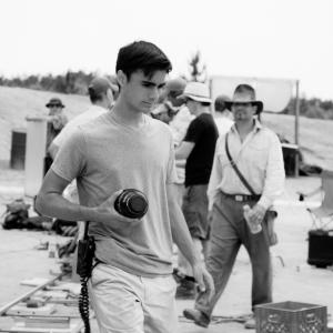 Nick Ramey on set of the Indiana Jones Raiders Adaptation. 1st Assistant Camera