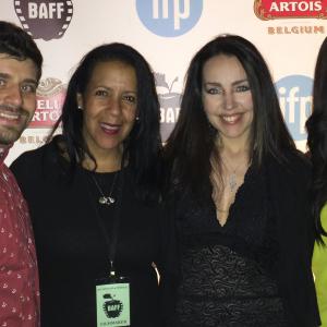 With Romeo and Juliet in Harlem's Director Aleta Chappelle and stars Jasmine Charmichael and Hernando Caicedo at the Big Apple Film Festival Premiere.