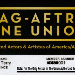 I'm The Only Person in SAG/AFTRA Authorized to Use This Name !!