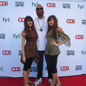 Epic Meal Empire premier, Harley Morenstein, Dahlia and Dia Tequali