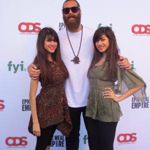 Epic Meal Empire premier Harley Morenstein Dahlia and Dia Tequali
