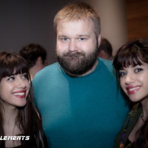 Creator of The Walking Dead Robert Kirkman with Dia Tequali and Dahlia Tequali