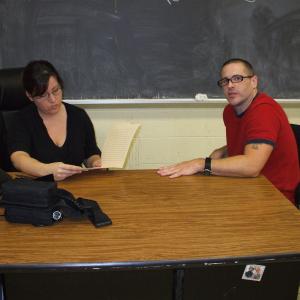 Heather Cook and Stephen Cook during the filming of Aim Point Shoot 2013