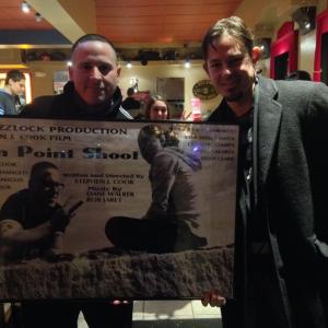 Stephen Cook with Composer, Dane Walker at private screening of Aim Point Shoot (2013)
