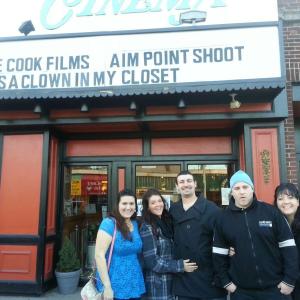 Tara Nowlan Sara Sales Paul Sales Stephen Cook and Heather Cook at private screening of Aim Point Shoot 2013 and Theres a Clown in My Closet 2013