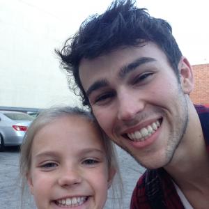 Meg with Max Schneider from the TV show Crisis and the TV movie Rags