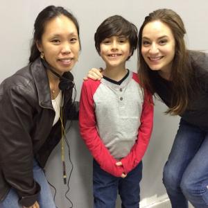 With Director Tricia Lee and Lara Gilchrist on the set of One Drop