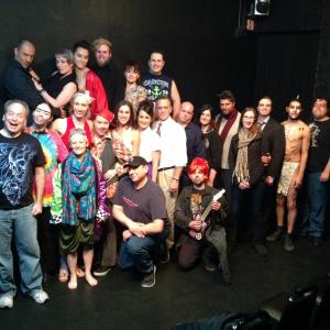 The full cast and crew of Zombie Joes 50 Hour DriveBy Theatre Festival 1252016