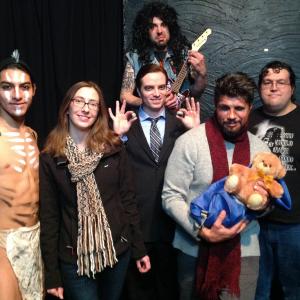 With my cast members director and writer for Zombie Joes 50 Hour DriveBy Theatre Festival Left to right Daniel Palma Jana Wimer Matthan Harris Kevin Van Cott Magnus MacDomhnaill Steven Alloway 1252016