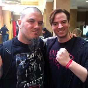 With Philip H. Anselmo at his annual Housecore Horror Film Festival (11/14/2015).