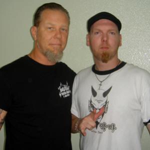 Me backstage with Metallicas James Hetfield
