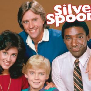 Erin Gray Ricky Schroder Joel Higgins and Leonard Lightfoot in Silver Spoons 1982