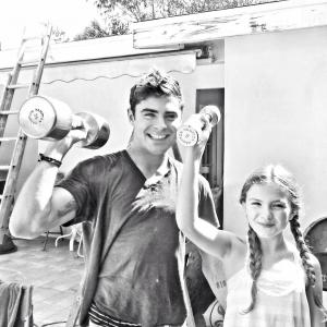 Chiara Aurelia  Zac Efron on the set of We Are Your Friends August 2014