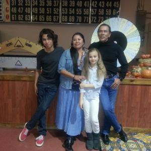 Chiara Aurelia filming Gaming with Wes Studi and Forrest Goodluck 2013