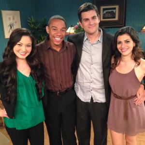 Ashley Parks Xavier J Watson Rich Finley and Jenna Rougeau on set of Entitled