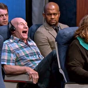 Sir Patrick as the Most Annoying person on a plane
