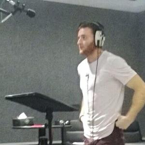 Liam Loughrey recording ADR for The Crimson Field 2014