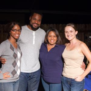With Brandi Ford, Malcolm-Jamal Warner and Chandra Wilson on the set of MUTED