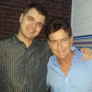 with Charlie Sheen
